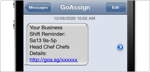 Email or SMS notifications & reminders